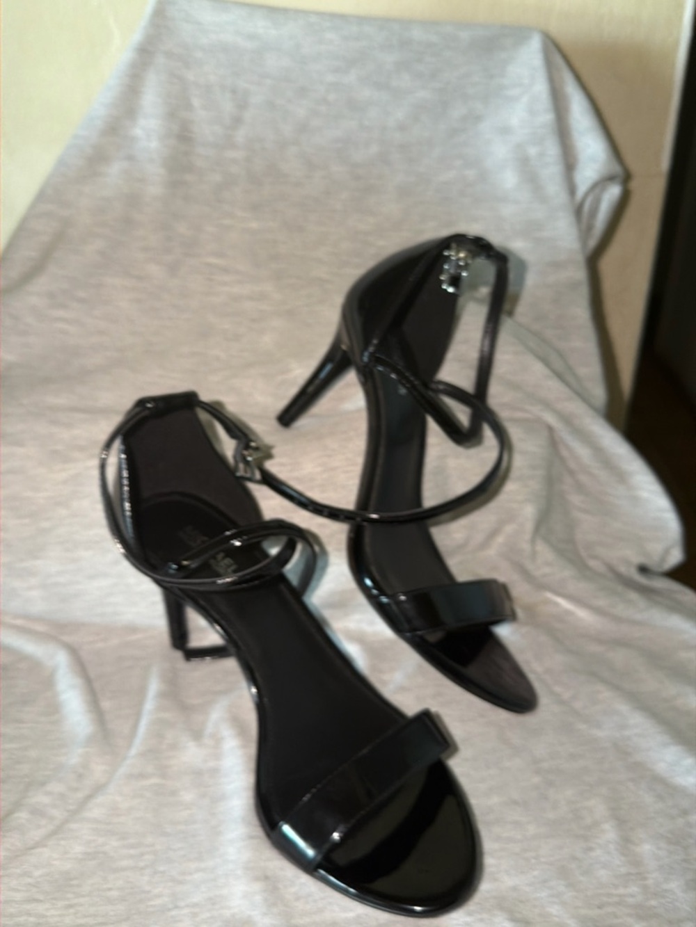 Michael Kors Black Patent Strappy High-Heel Sandals